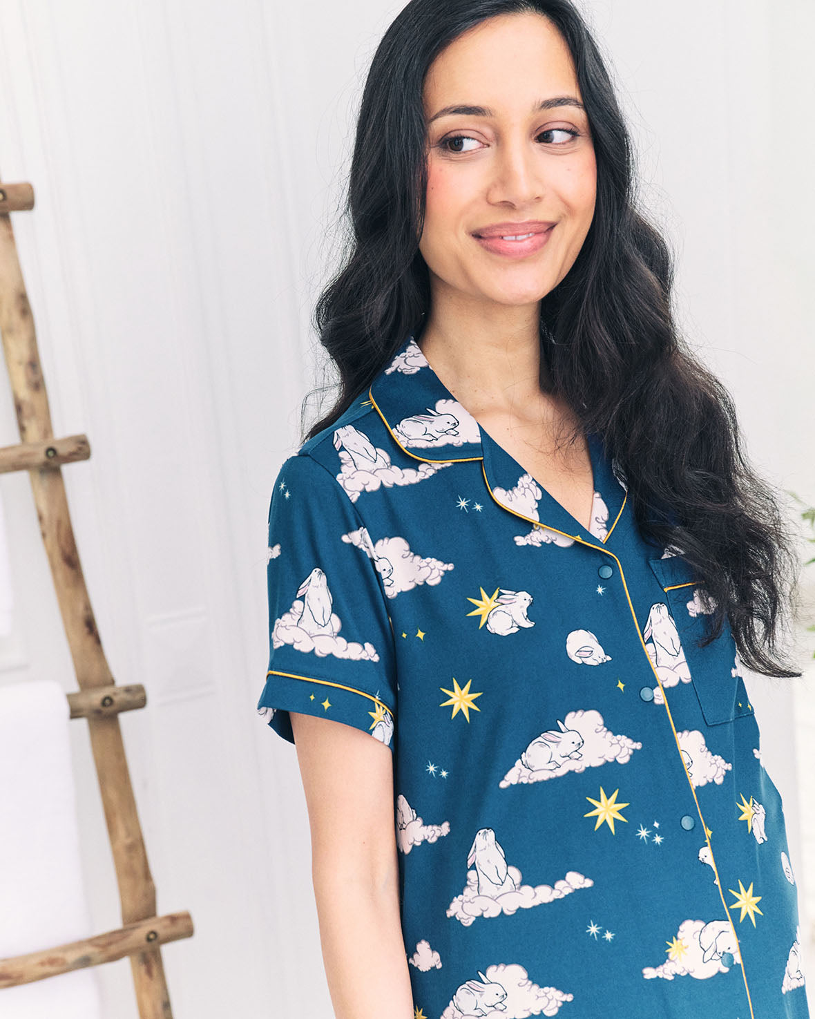 Maternity Celestial Bunny Print Short Pyjama Set