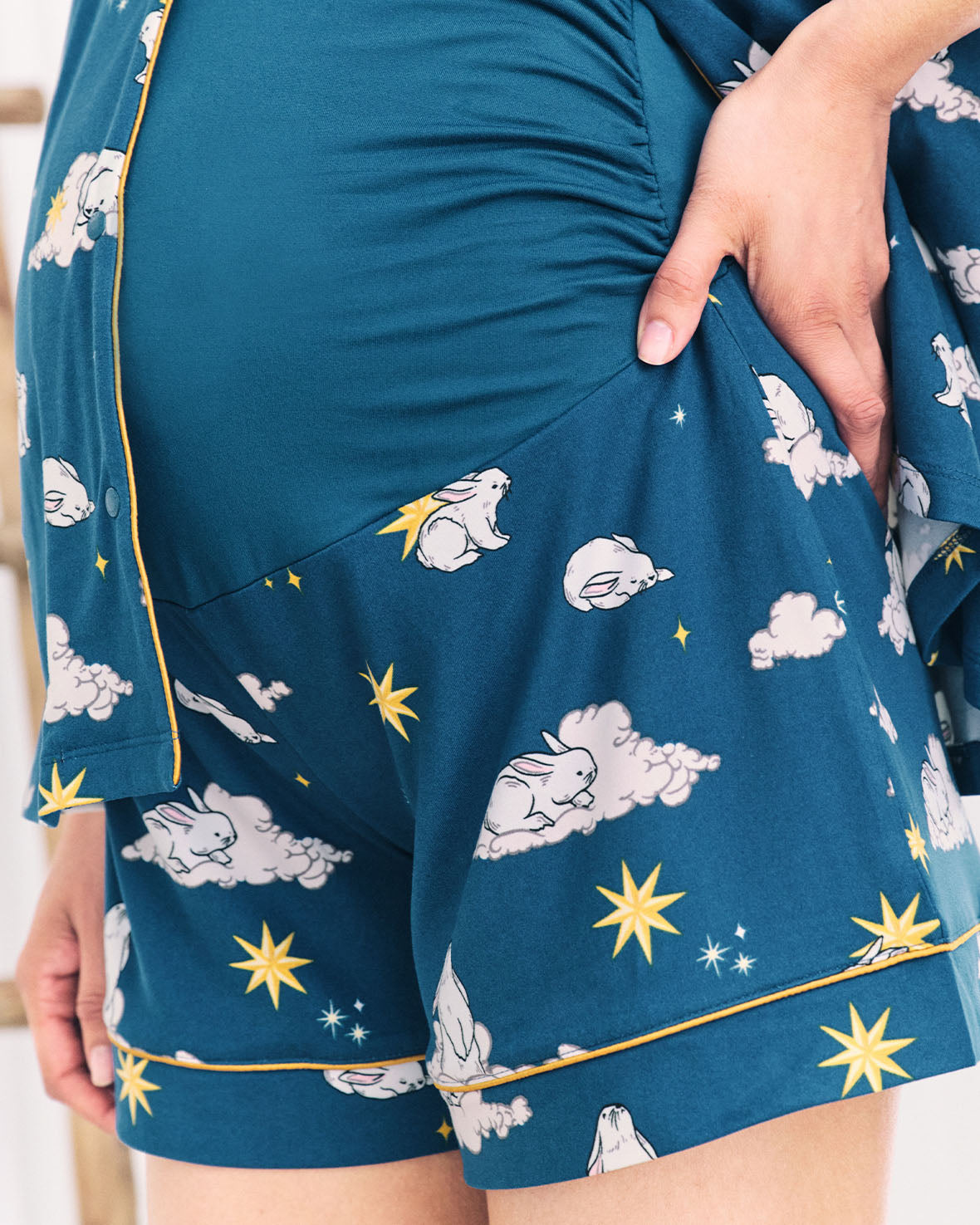 Maternity Celestial Bunny Print Short Pyjama Set