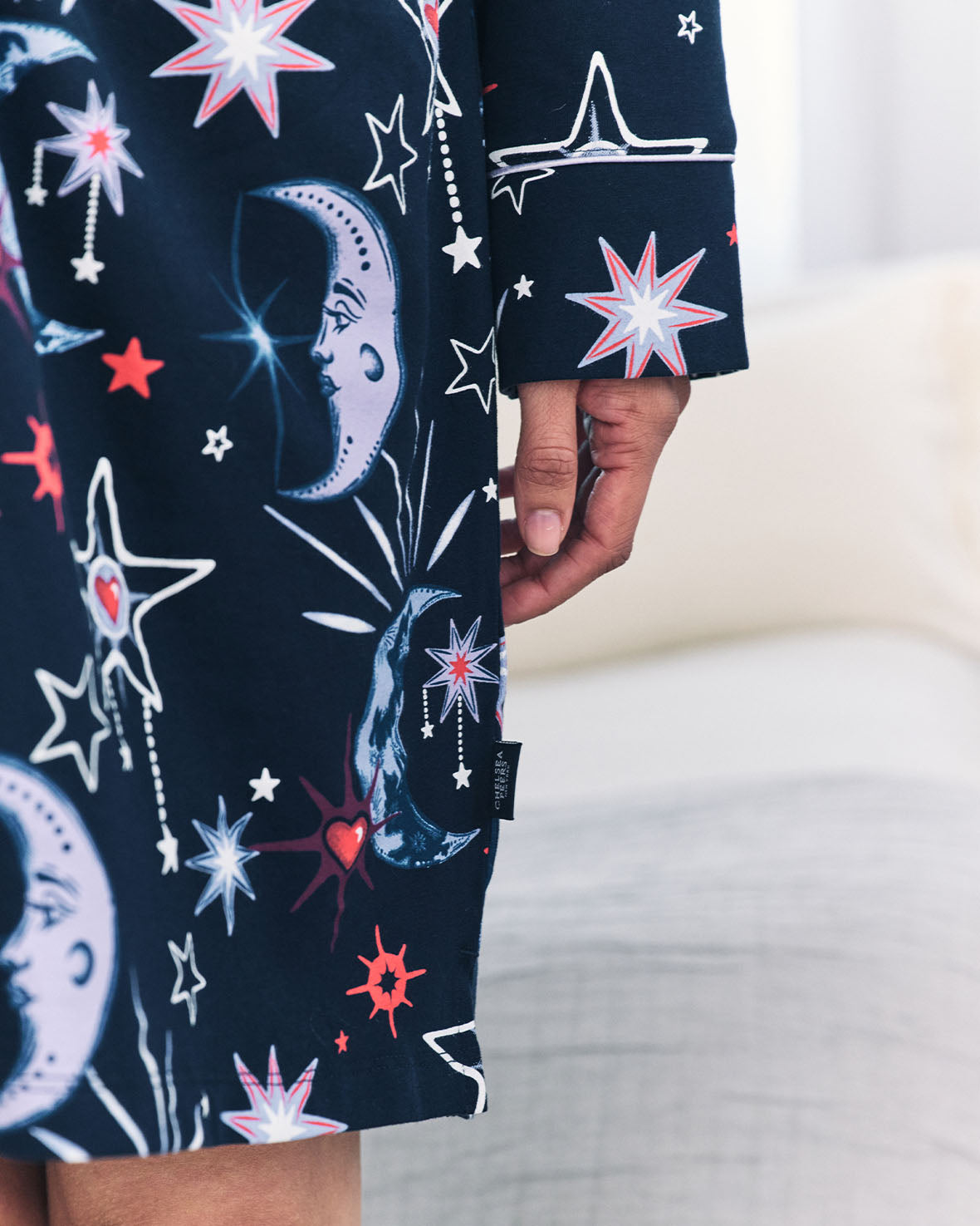 Maternity Organic Cotton Mystic Moon Print Nightshirt