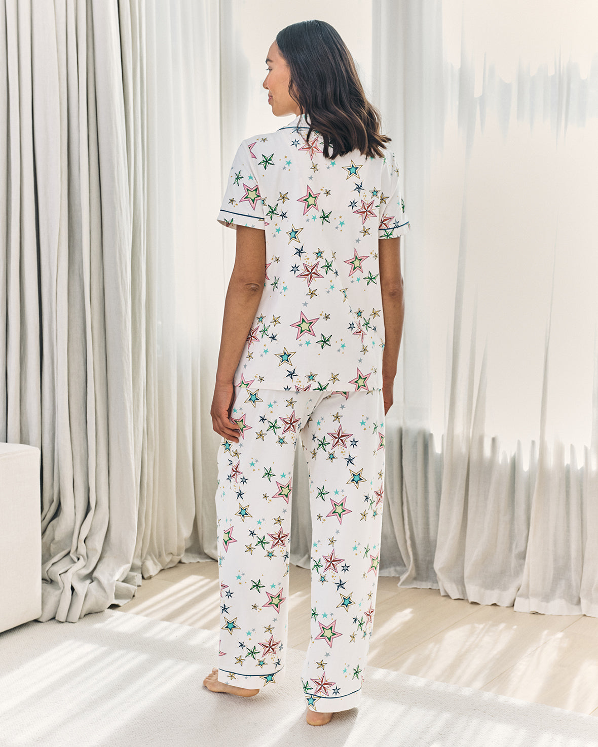 Maternity Organic Cotton Star Print Long Pyjama Set