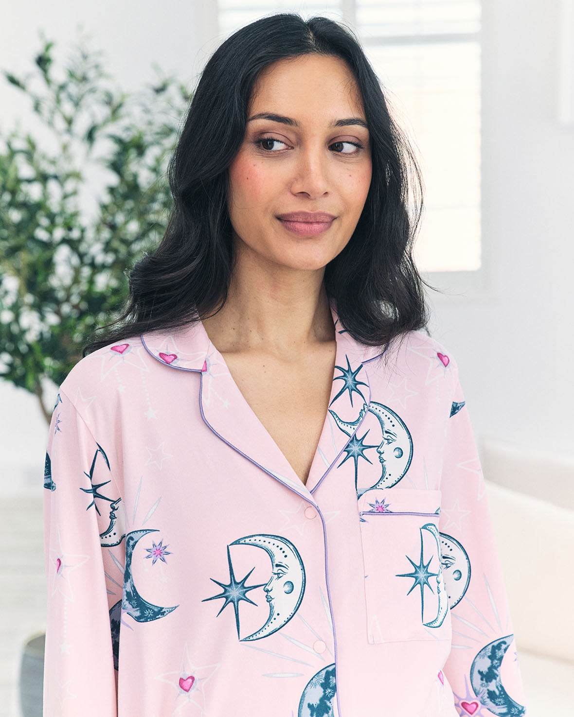 Maternity Astral Hearts Print Nightshirt