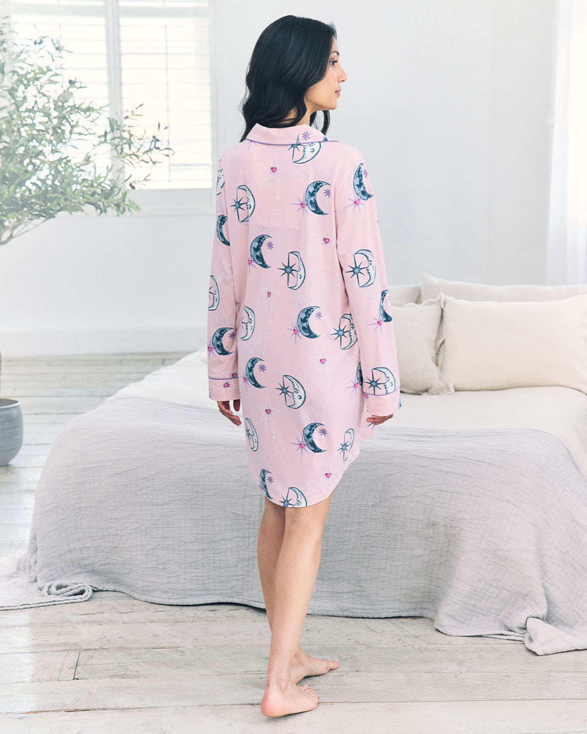 Maternity Astral Hearts Print Nightshirt