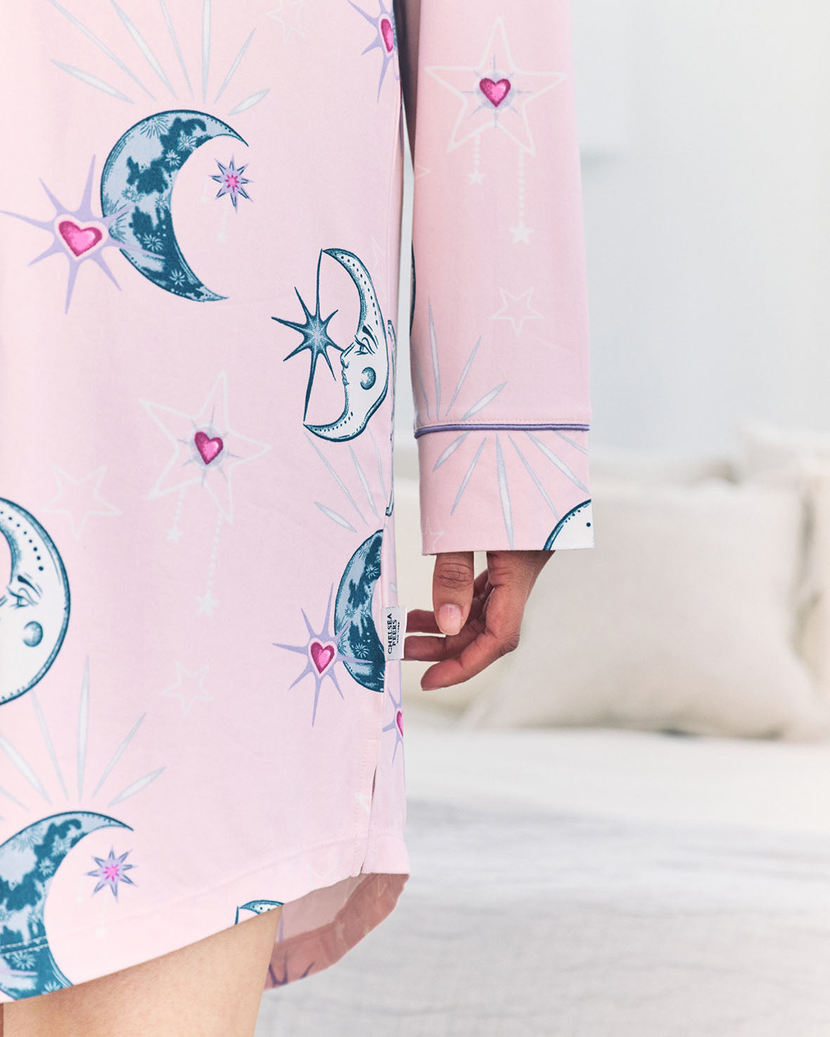 Maternity Astral Hearts Print Nightshirt