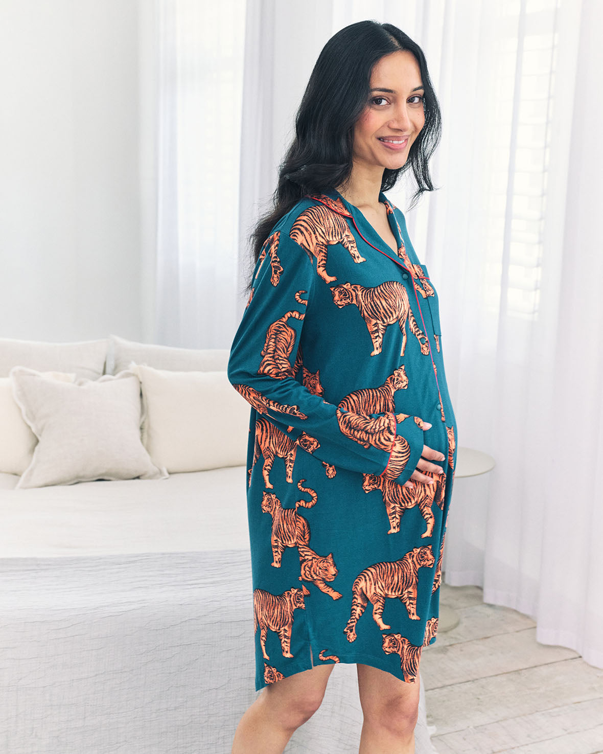 Maternity Tiger Print Nightshirt