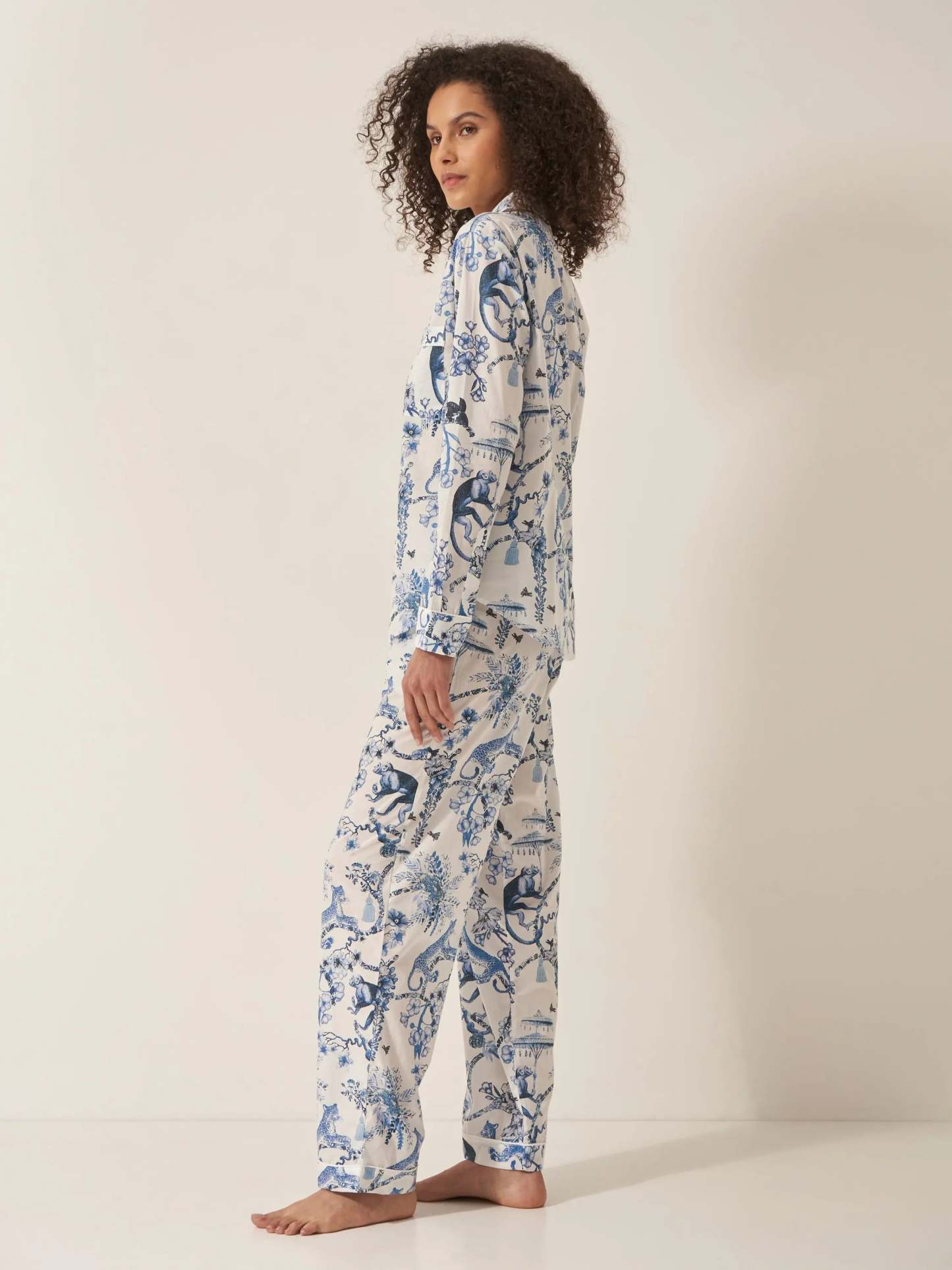 Women's Long Sleeve Organic Cotton Pyjama Trouser Set