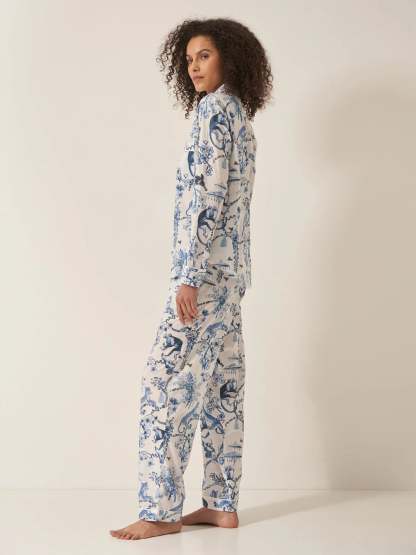 Women's Long Sleeve Organic Cotton Pyjama Trouser Set