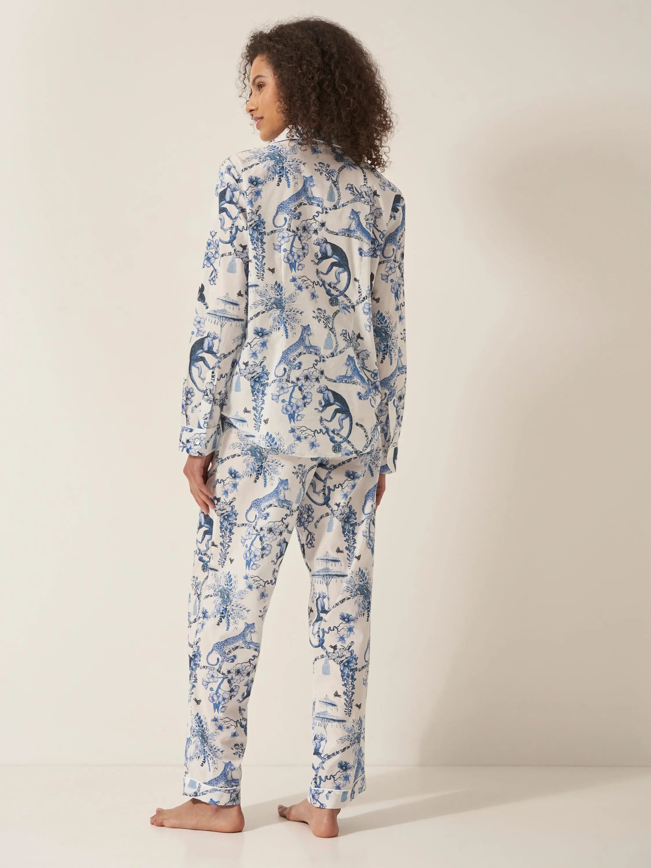 Women's Long Sleeve Organic Cotton Pyjama Trouser Set