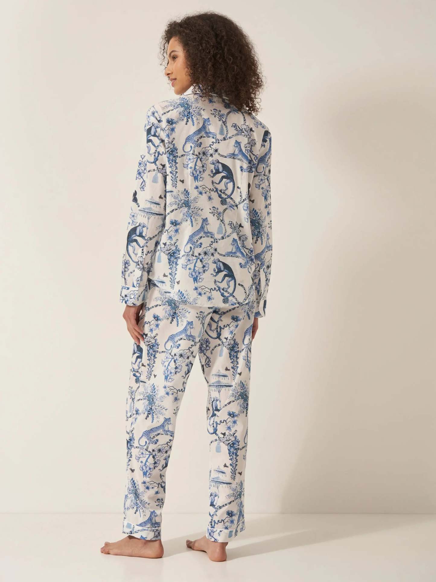 Women's Long Sleeve Organic Cotton Pyjama Trouser Set