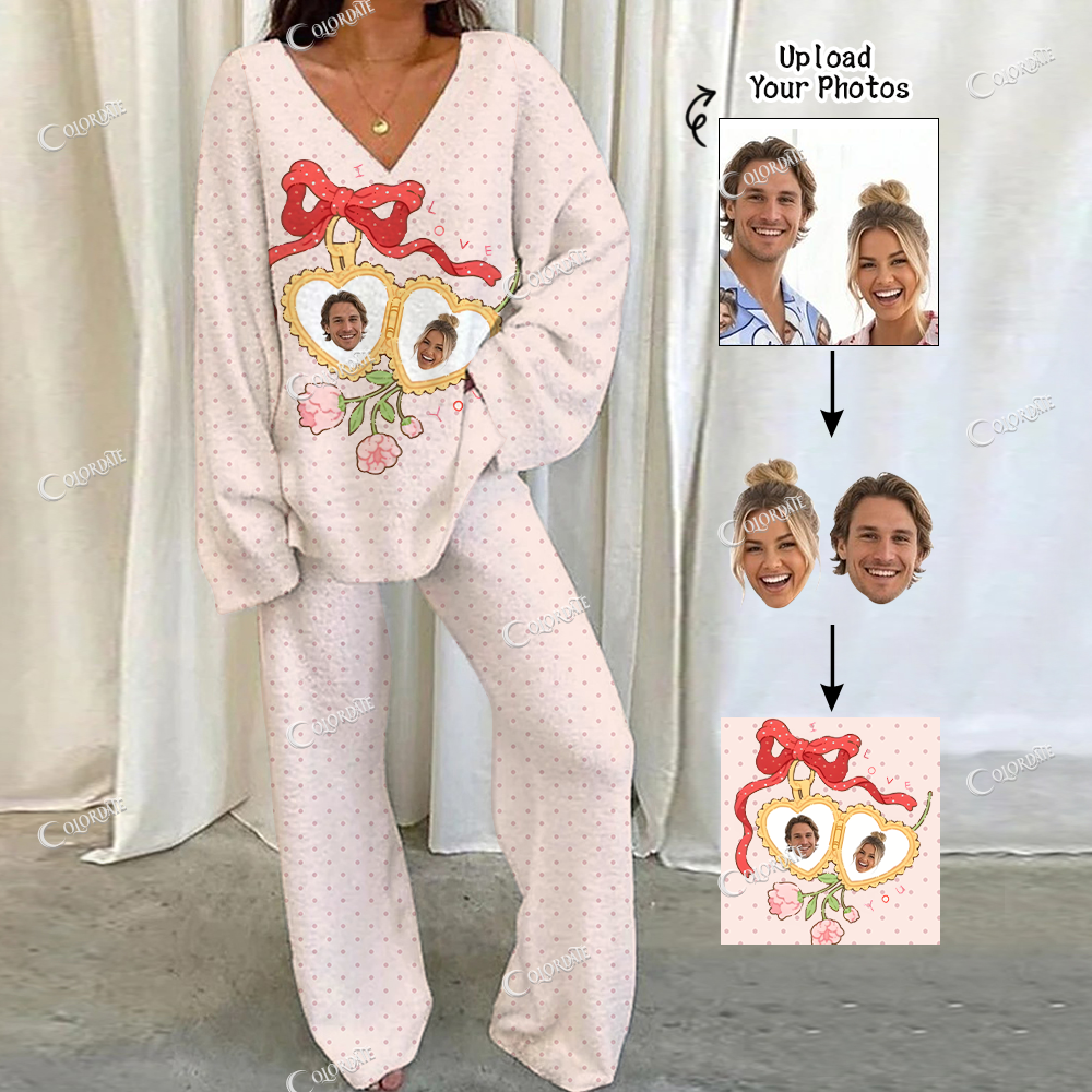 Addcustom Your Photos Loungewear Set For Women