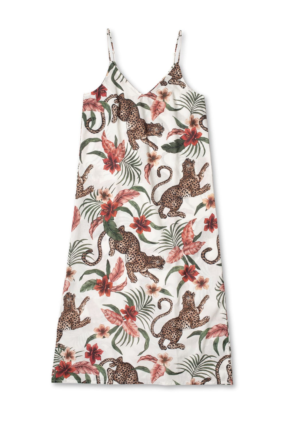 Cream Camisole Printed One-piece Dress