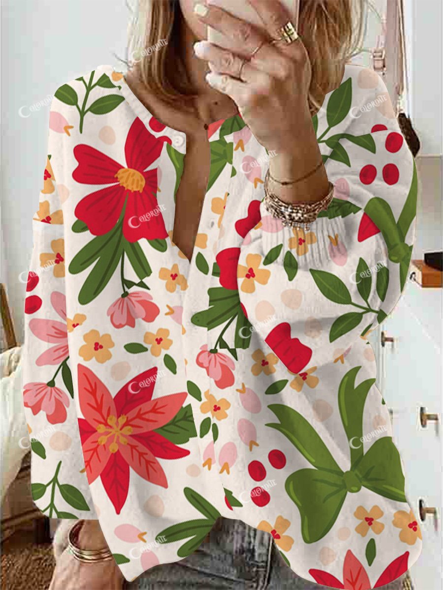 Women's Poinsettia Cardigan