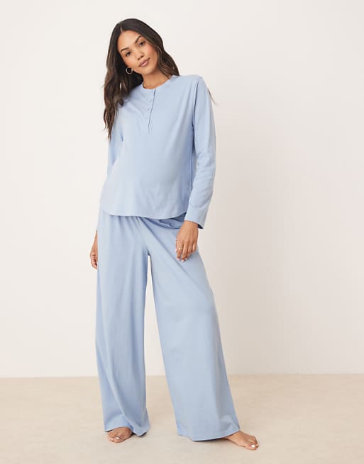 Maternity mix & match pyjama in blue
