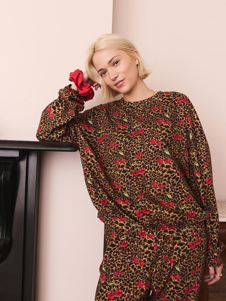 Animal Cherries Long Sleeve Pyjamas