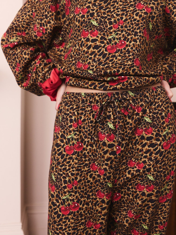 Animal Cherries Long Sleeve Pyjamas