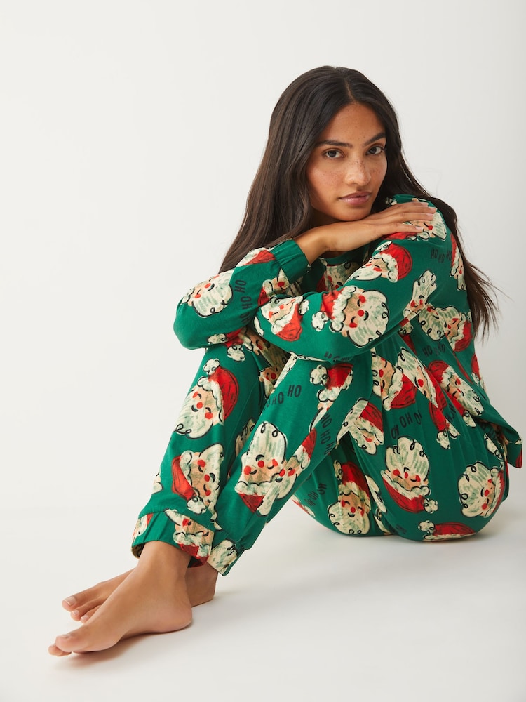 Christmas Sketch Santa Pyjamas Set