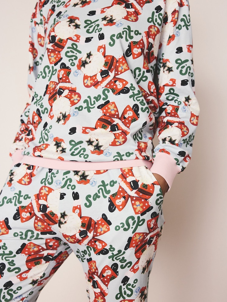 Disco Santa Christmas Pyjama Set