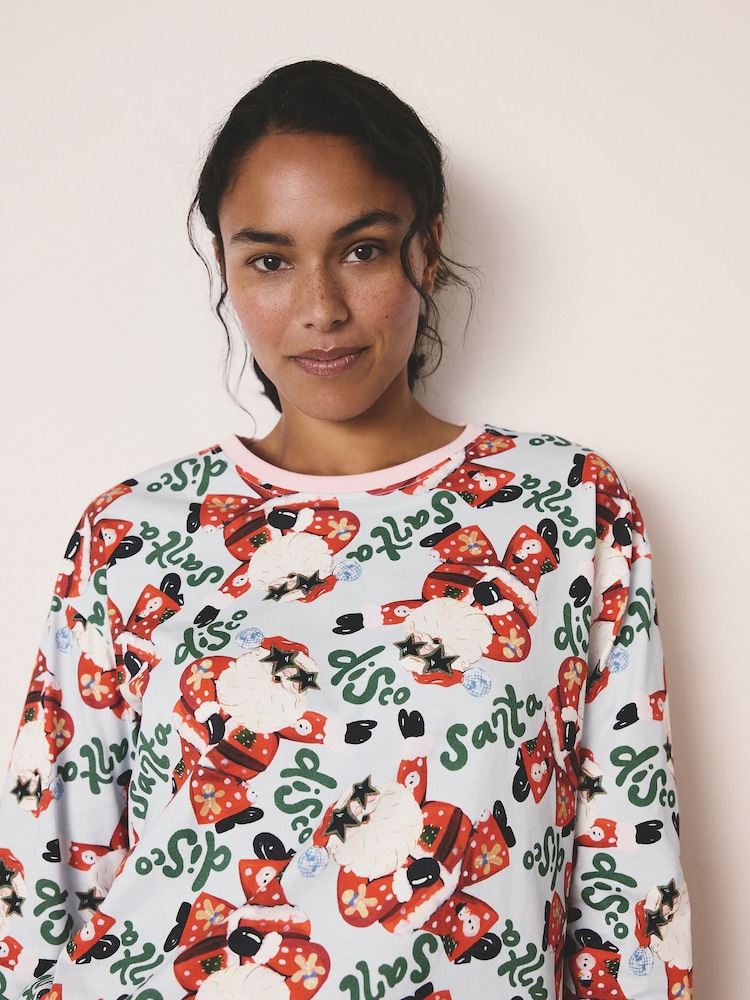Disco Santa Christmas Pyjama Set
