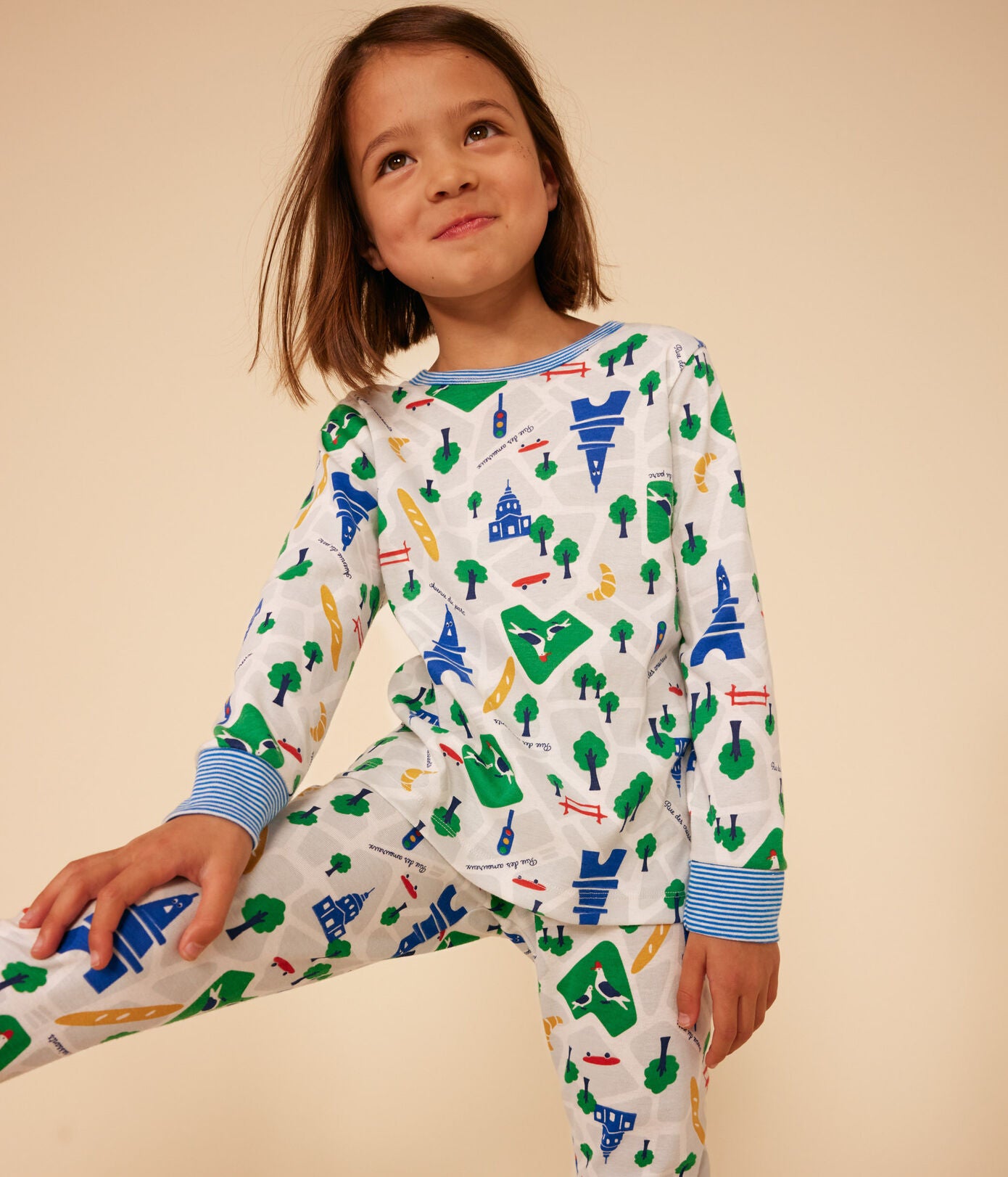 Children's Paris Print Pyjamas