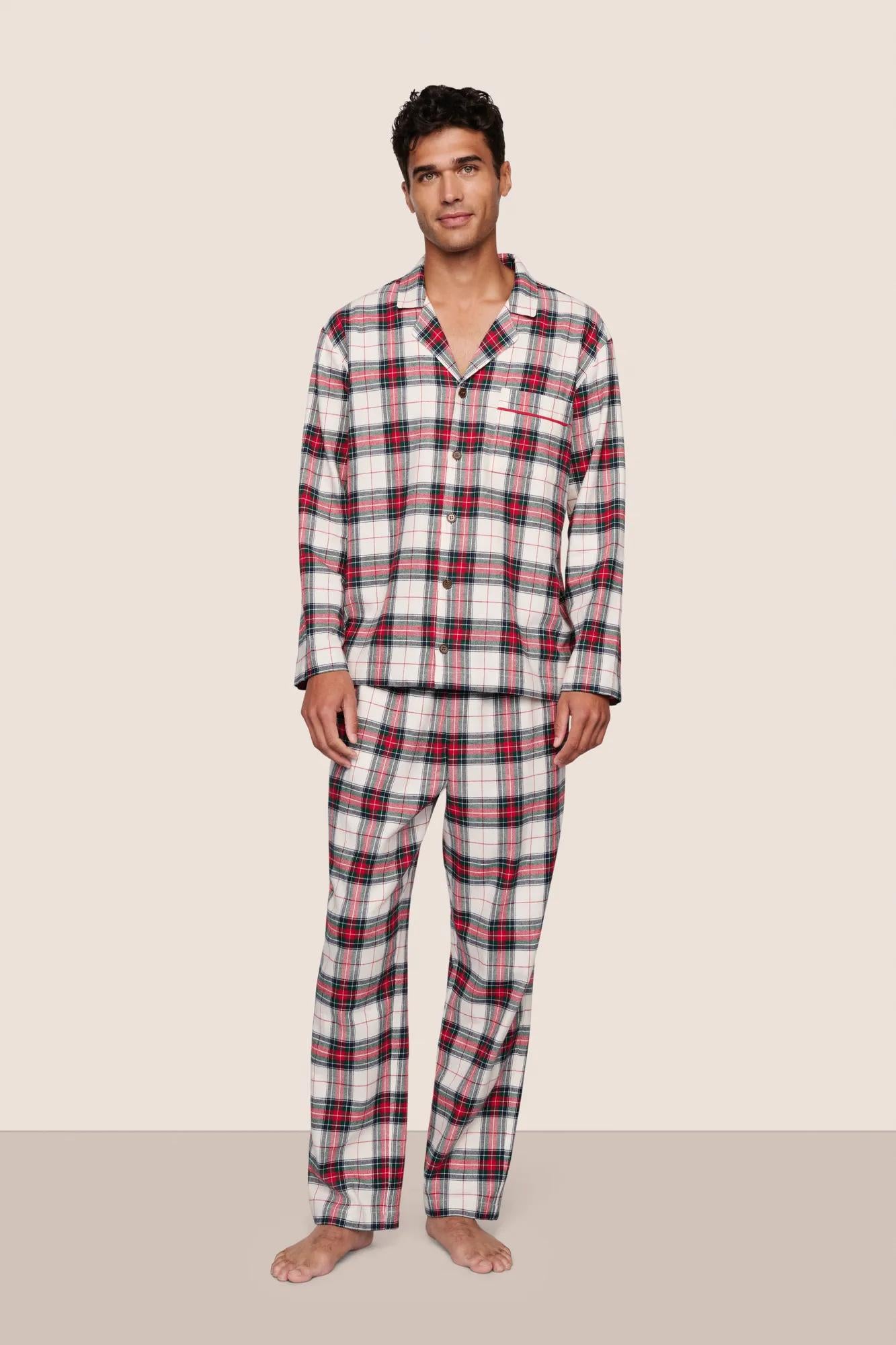 Men's Check Pajama Set