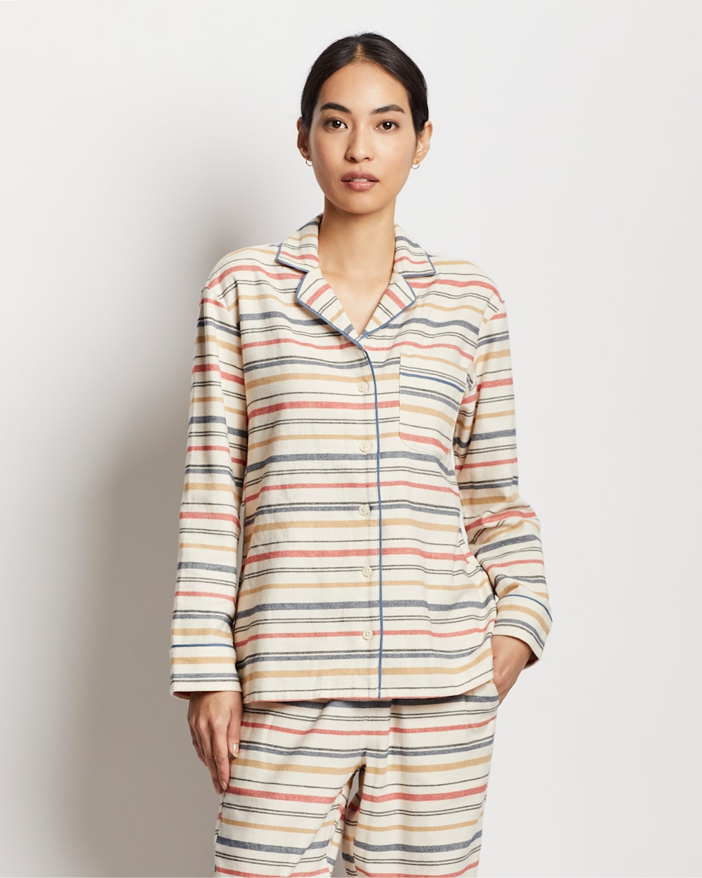 Women's Colorful Stripe Home Long Sleeve Suit