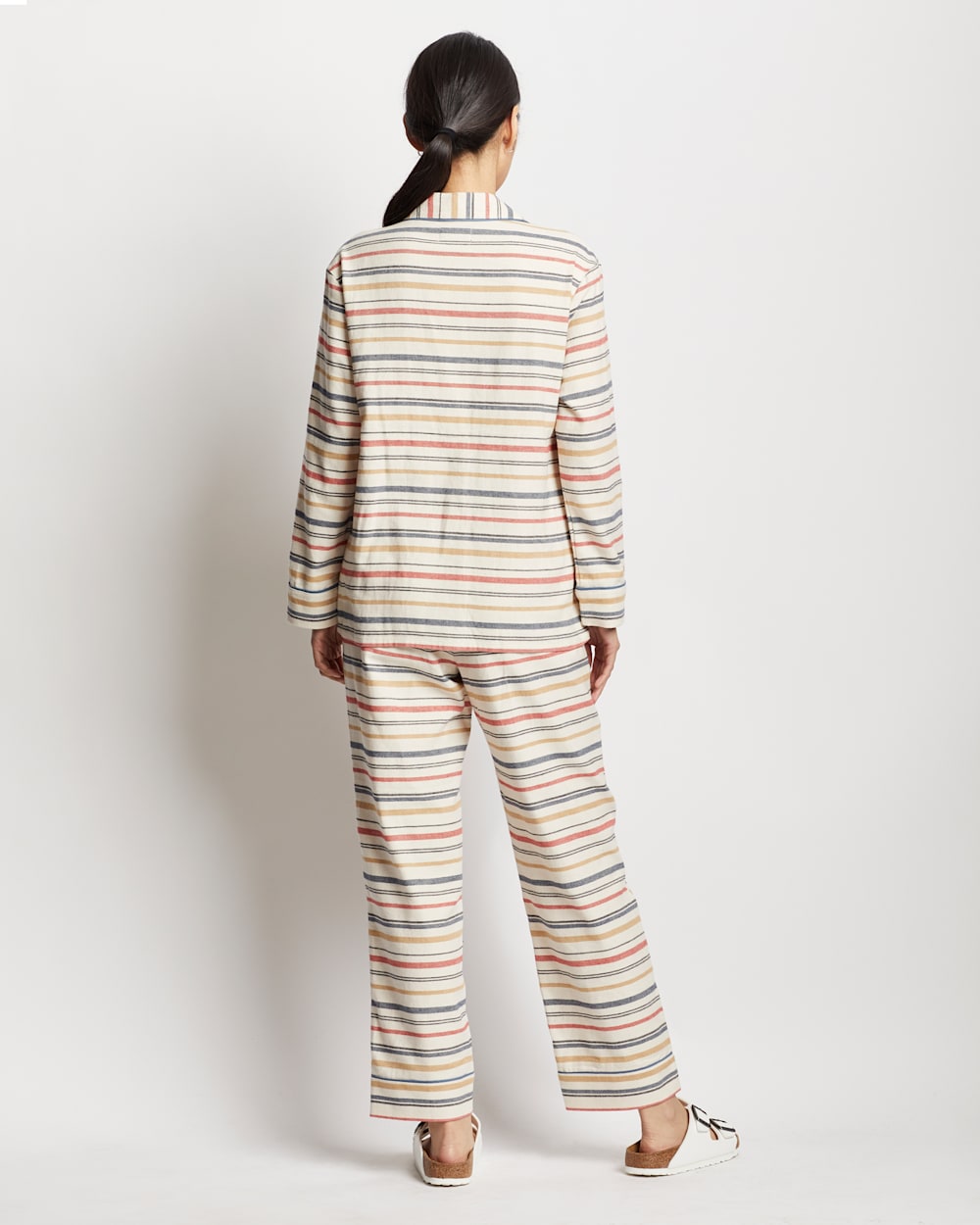 Women's Colorful Stripe Home Long Sleeve Suit