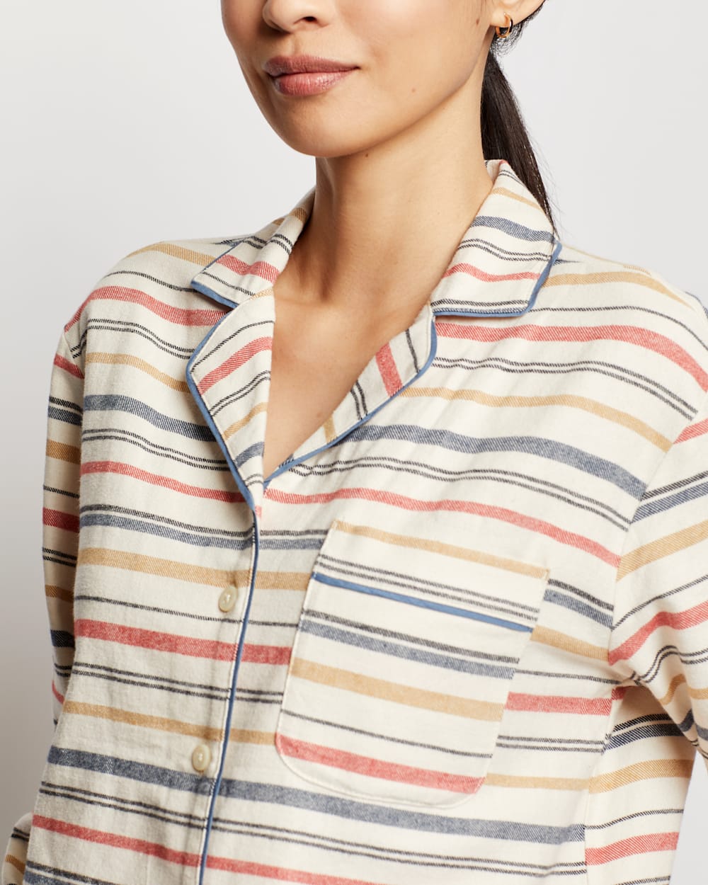Women's Colorful Stripe Home Long Sleeve Suit