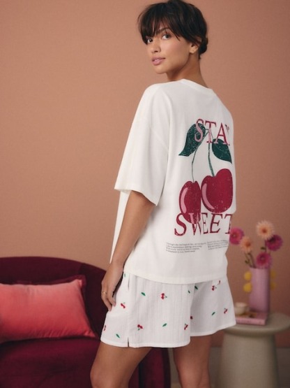 [Copy]Cream Green The Highland Cow Cotton Short Sleeve Pyjamas