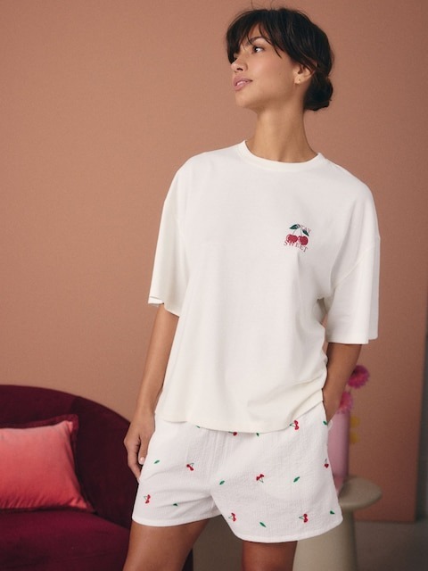 [Copy]Cream Green The Highland Cow Cotton Short Sleeve Pyjamas