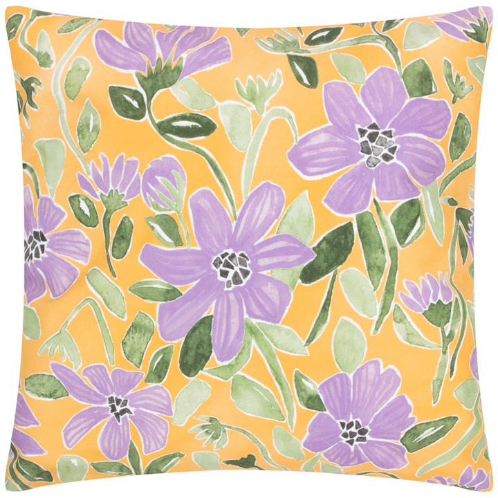 Flowers Trending Outdoor Cushion Yellow/Lilac