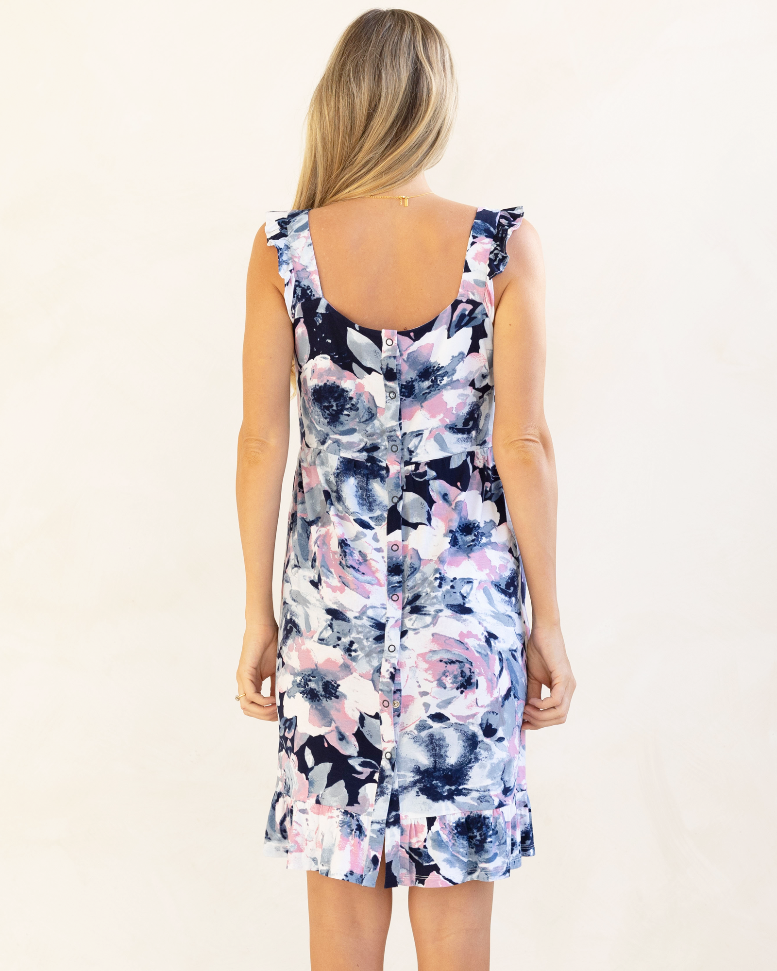 Ruffle Floral Sleep Dress Maternity Pyjama Set