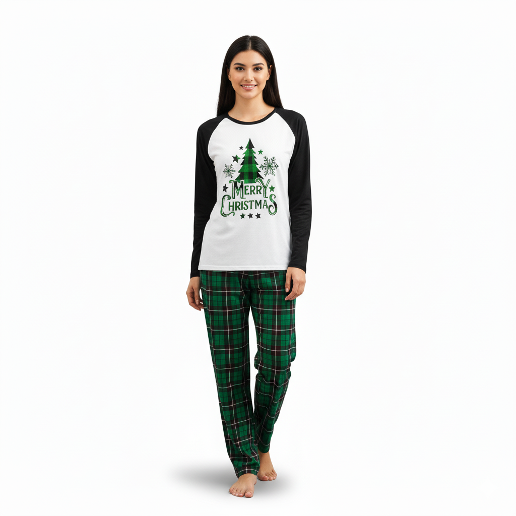Holiday Plaid Christmas Pajama Set