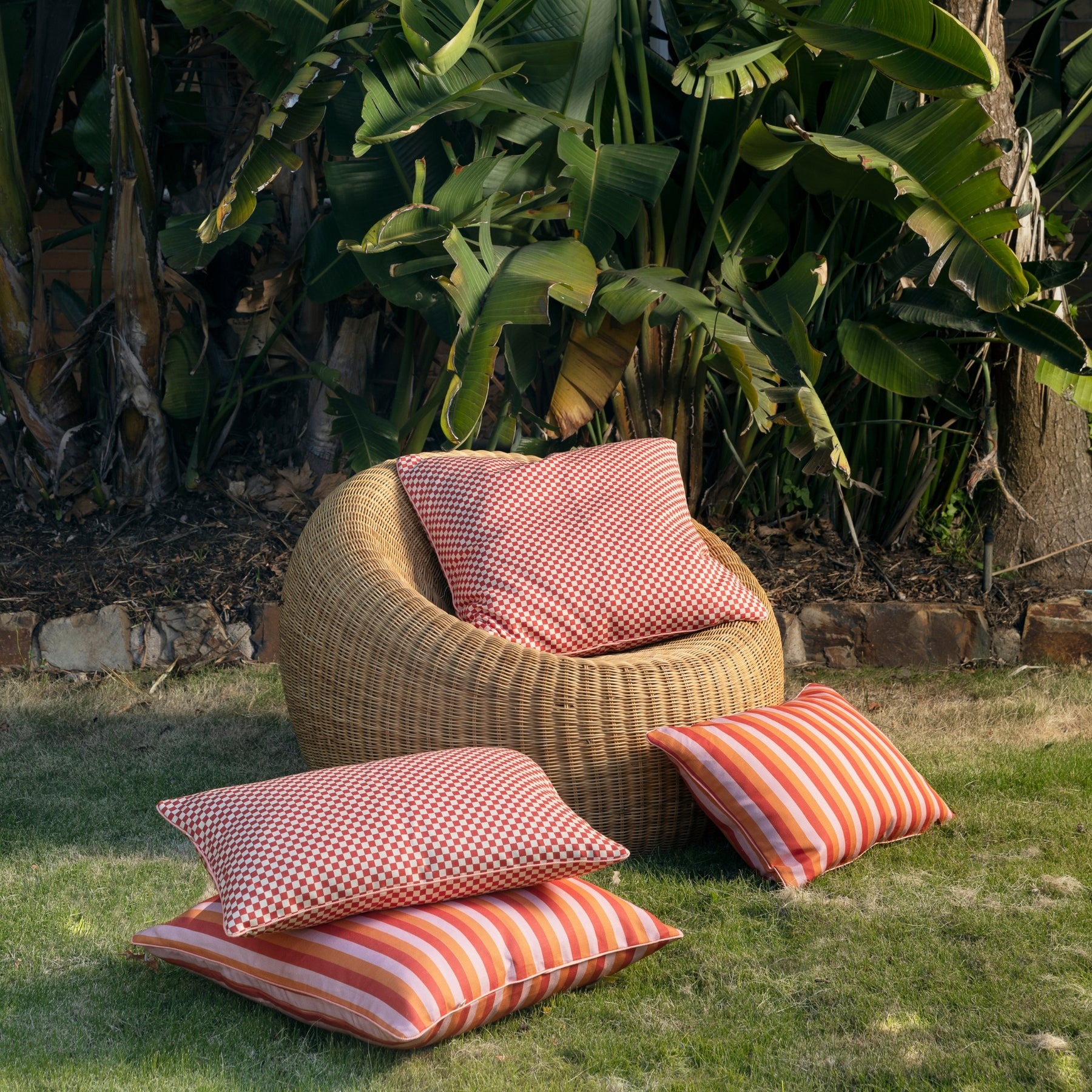 Multicolor Stripe Outdoor Cushion