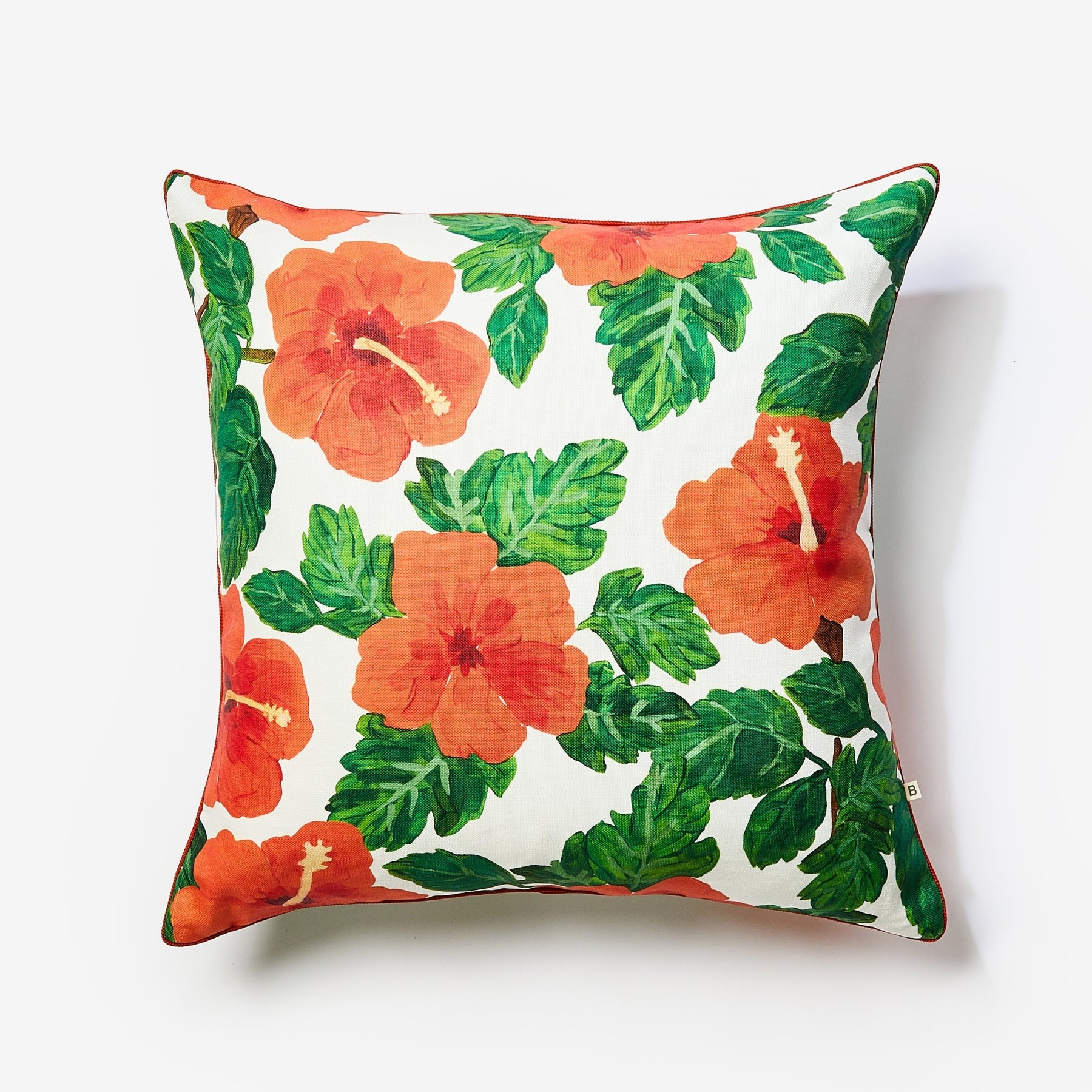 Hibiscus Red Outdoor Cushion