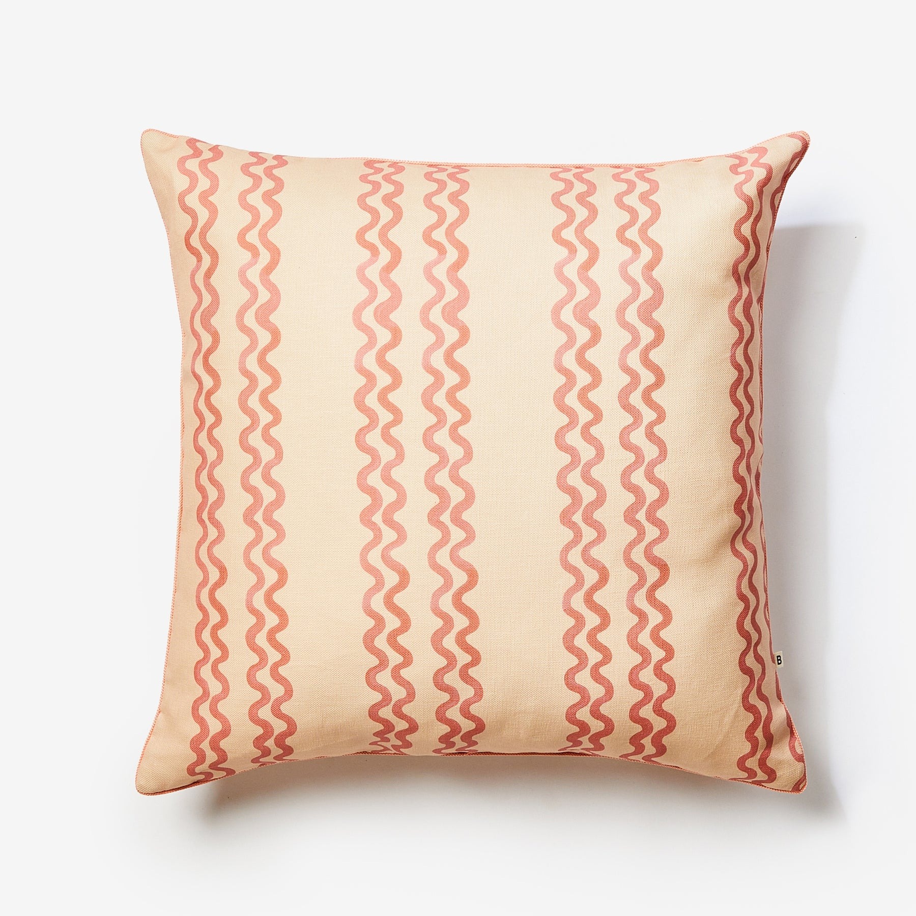 Double Waves Pink Outdoor Cushion
