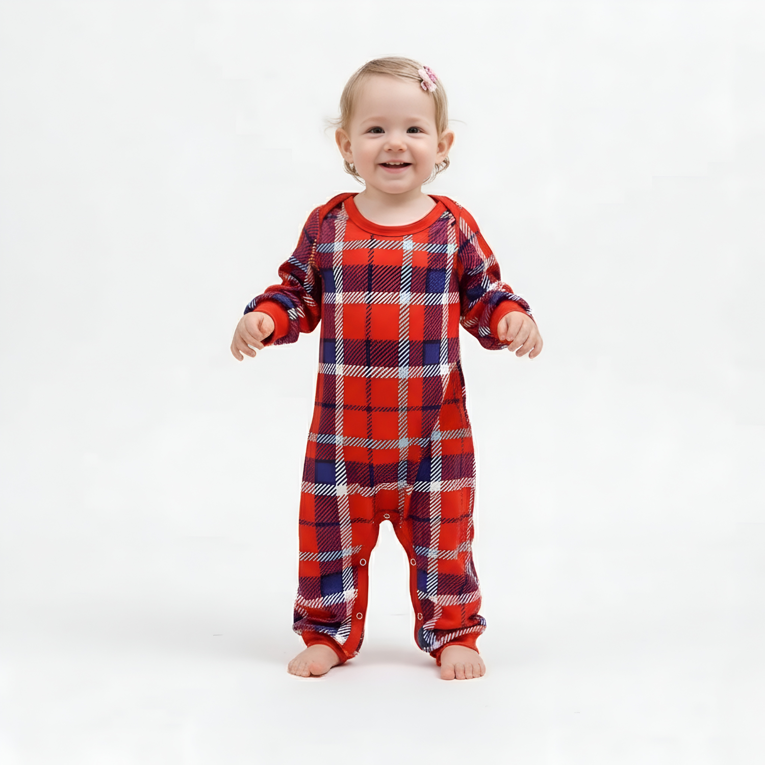 Printed Family Matching Plaid Pajama Set