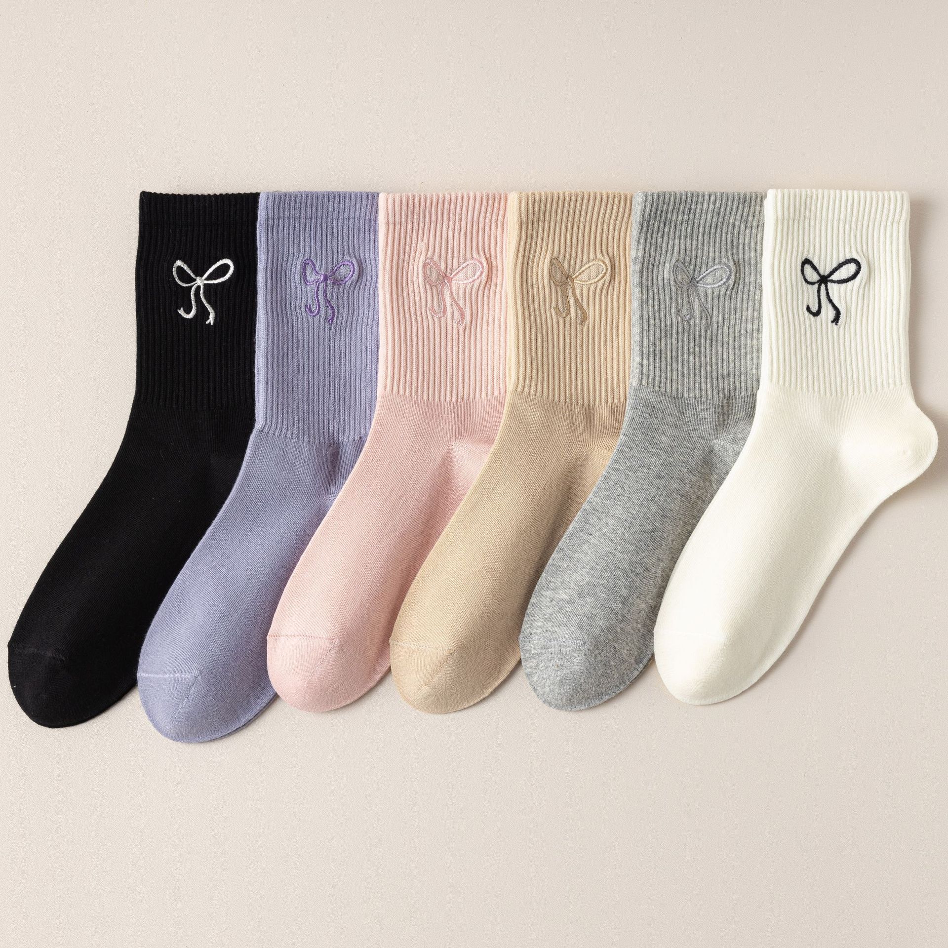Women's Bowknot Mid-Calf Socks