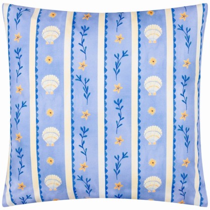 Sea Shells Outdoor Printed Cushion Blue