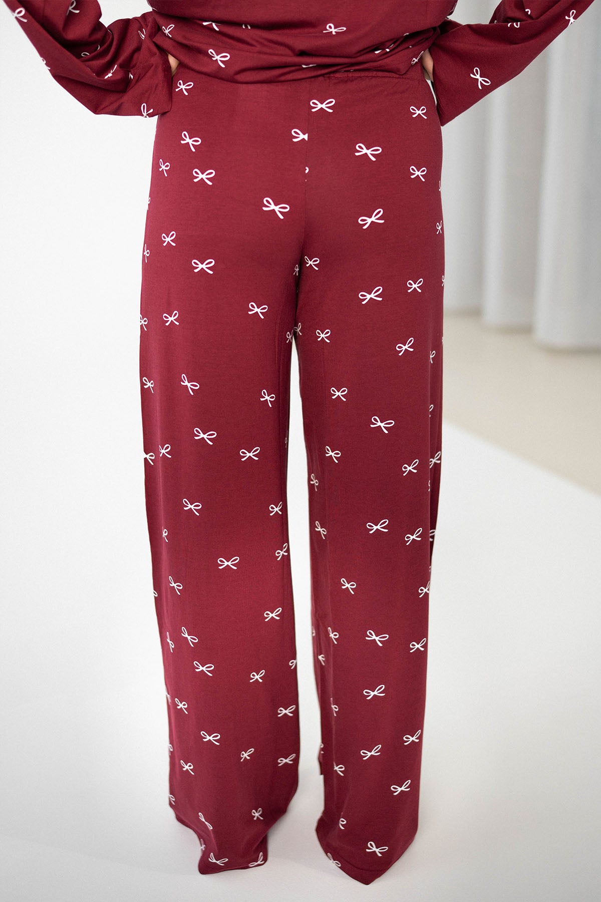 Sleep Pants Bows Print Pajama