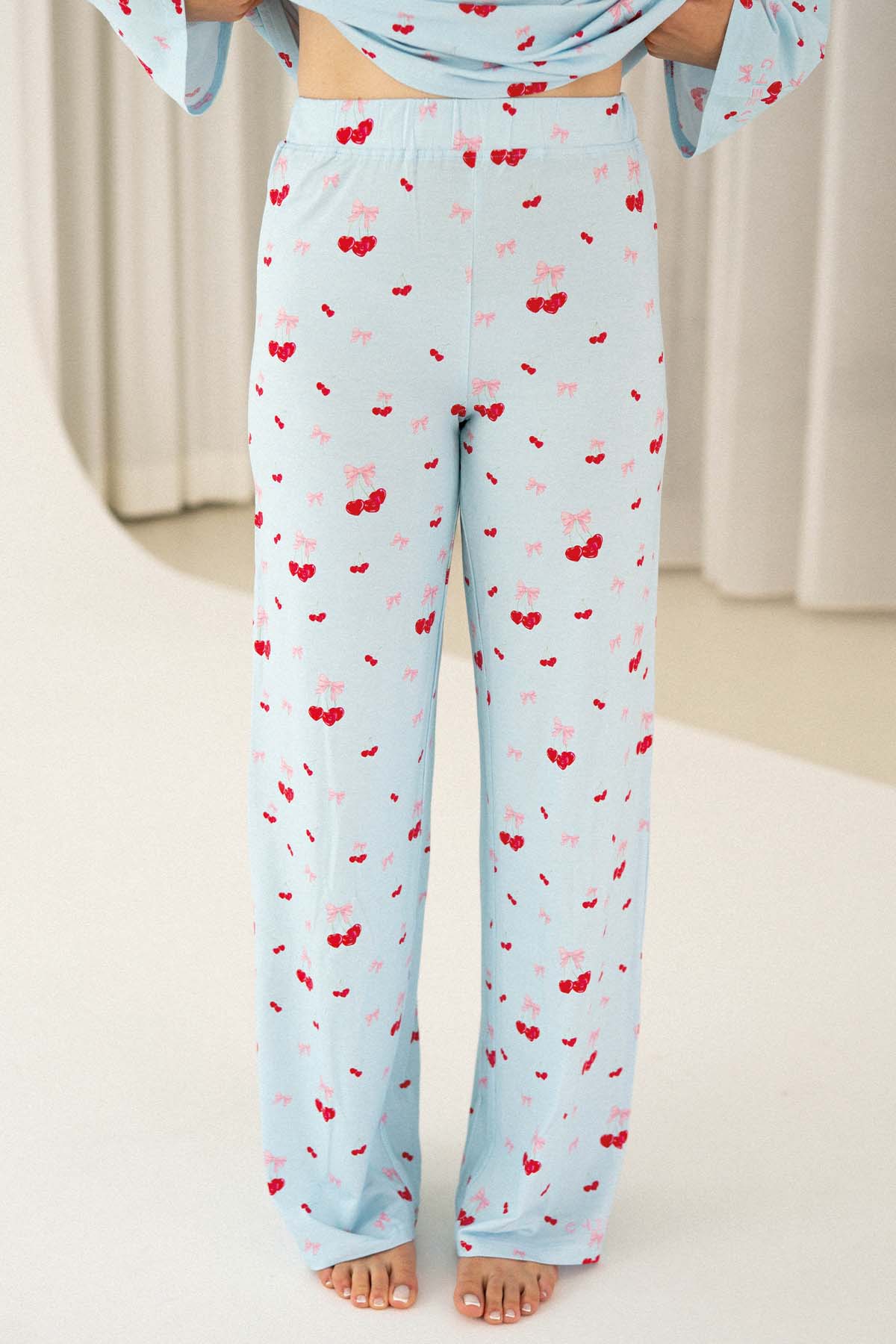Sleep Long Pants Sweet Cherries Print 