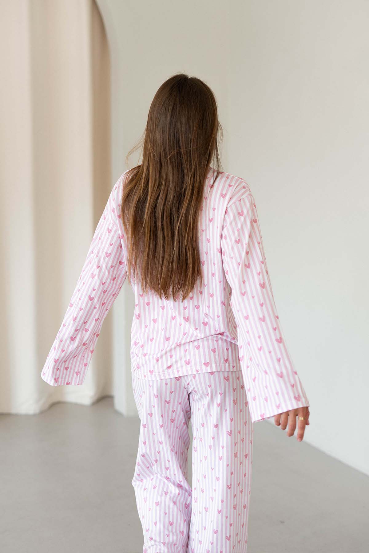 Sleep Shirt Hearts Print Pajama