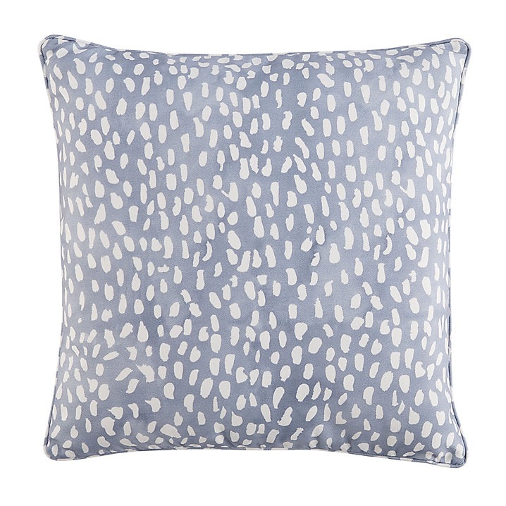 Watercolor Blue Print Outdoor Pillow