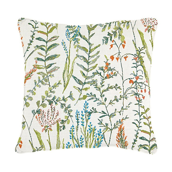 Spring Floral and Leaves Outdoor Pillow
