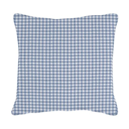 Gingham Print Outdoor Throw Pillow