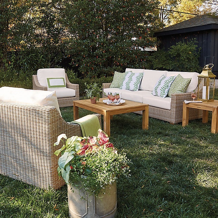 Green and White Wavy Stripe Outdoor Pillow