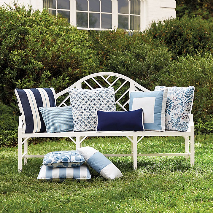 Cornflower Print Outdoor Pillow Cushion