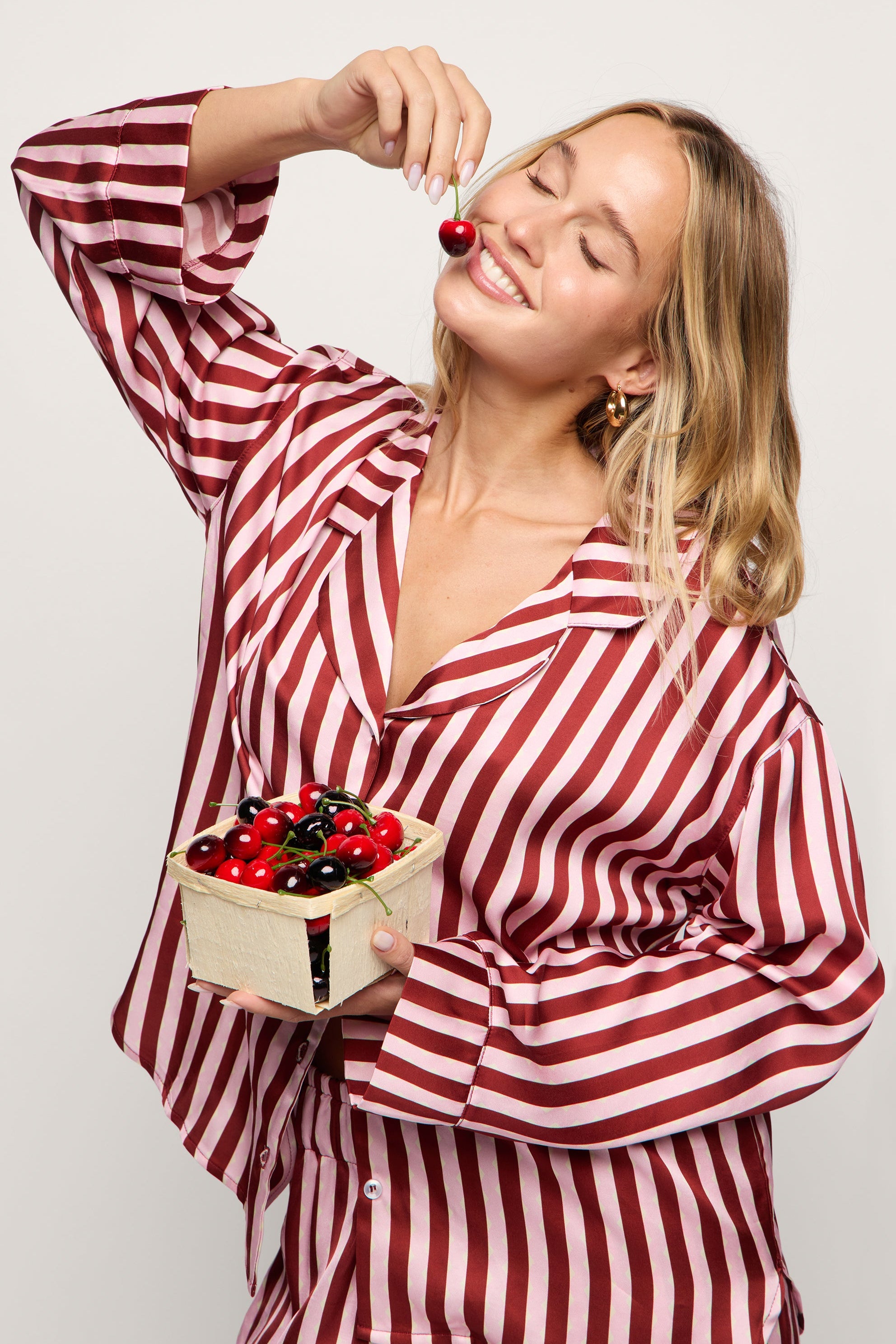 Wavy Stripe Long Pajama Set