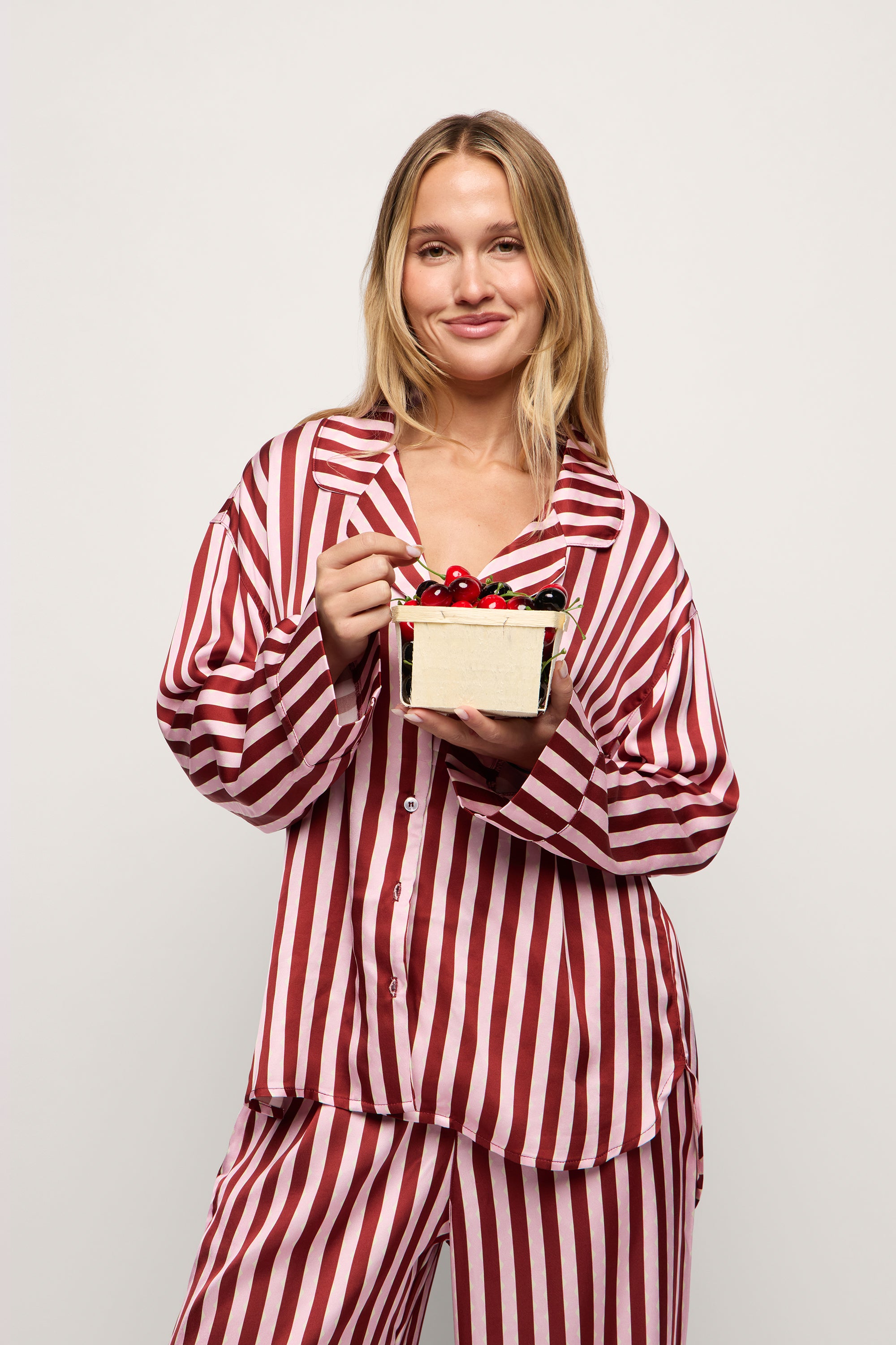 Wavy Stripe Long Pajama Set