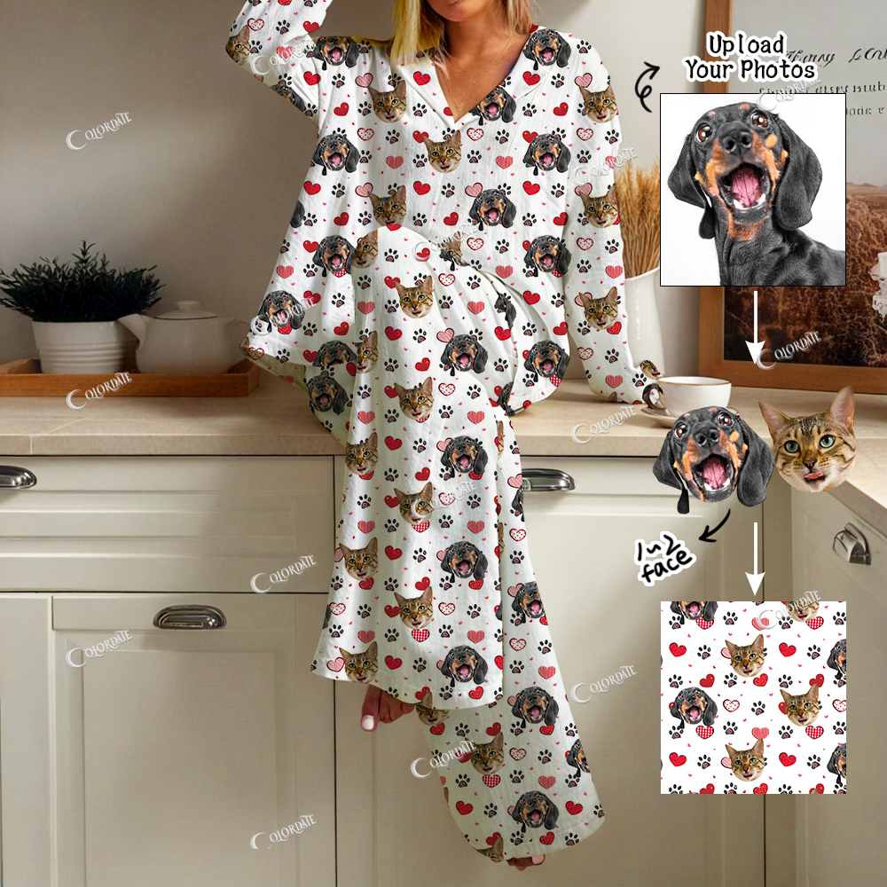 Addcustom Your Photos Women's Cardigan Homewear Set