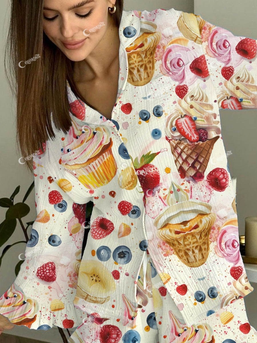 Women's Delicious Ice Cream Pajama Set