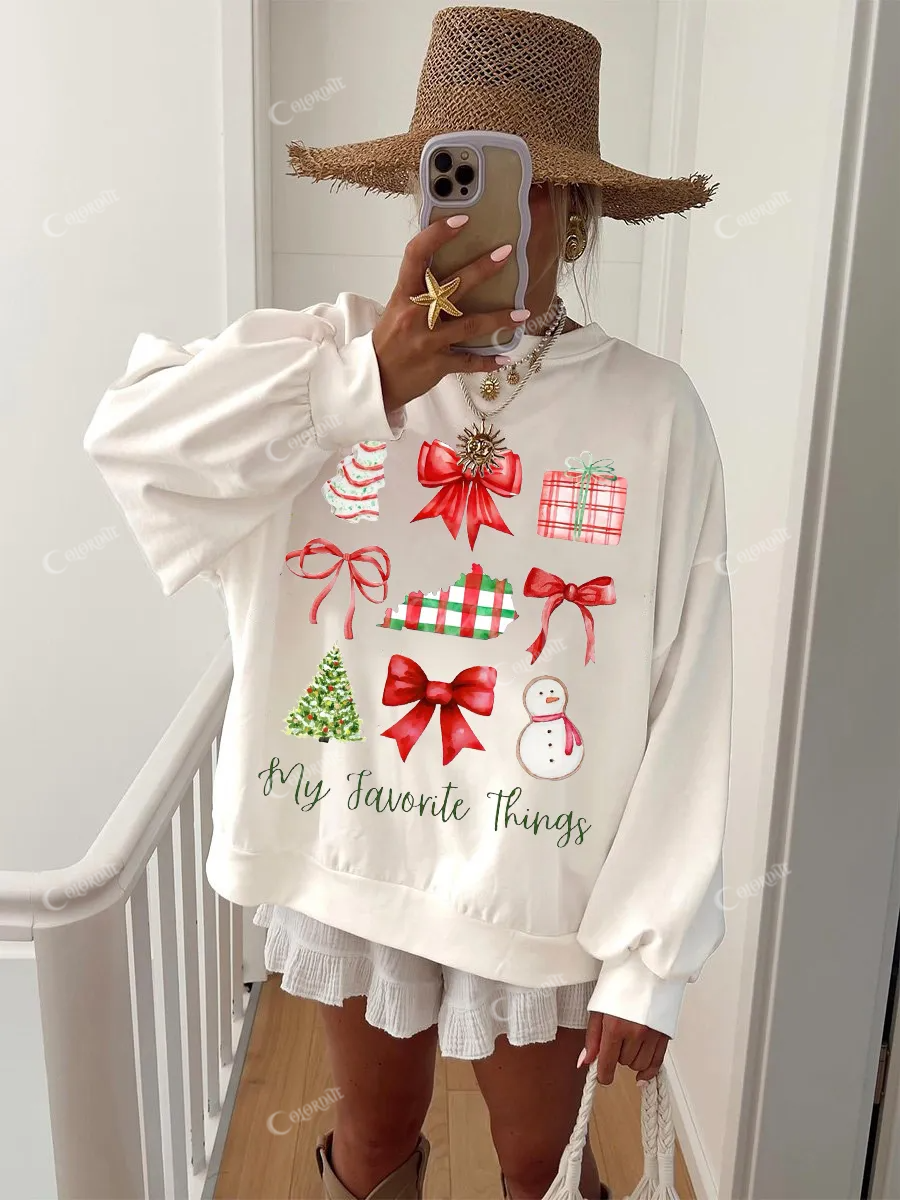 Women's Christmas Bow Sweatshirt
